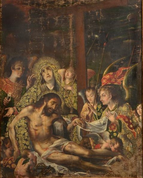 Piedad pintada por Melchor Pérez de Holguín
